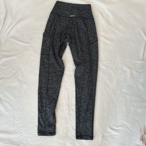 Aerie Chill Play Move Warm Leggings with Pockets - Heathered Gray Small
